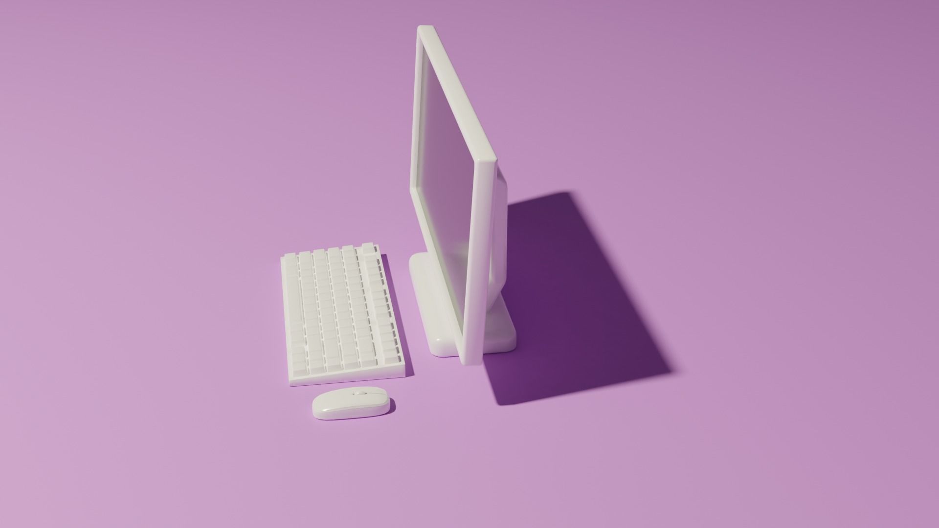 Computer monitor 3D model_2