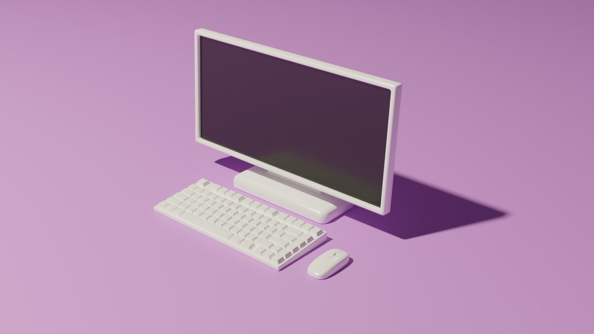 Computer monitor 3D model_1