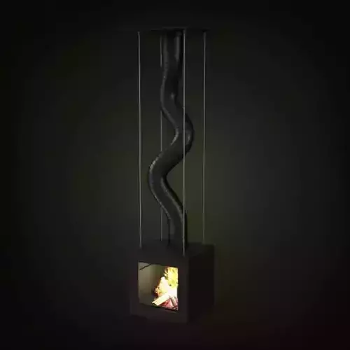 Black Modern Fireplace