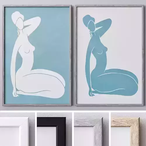 Photo Frames Set 422 3D model