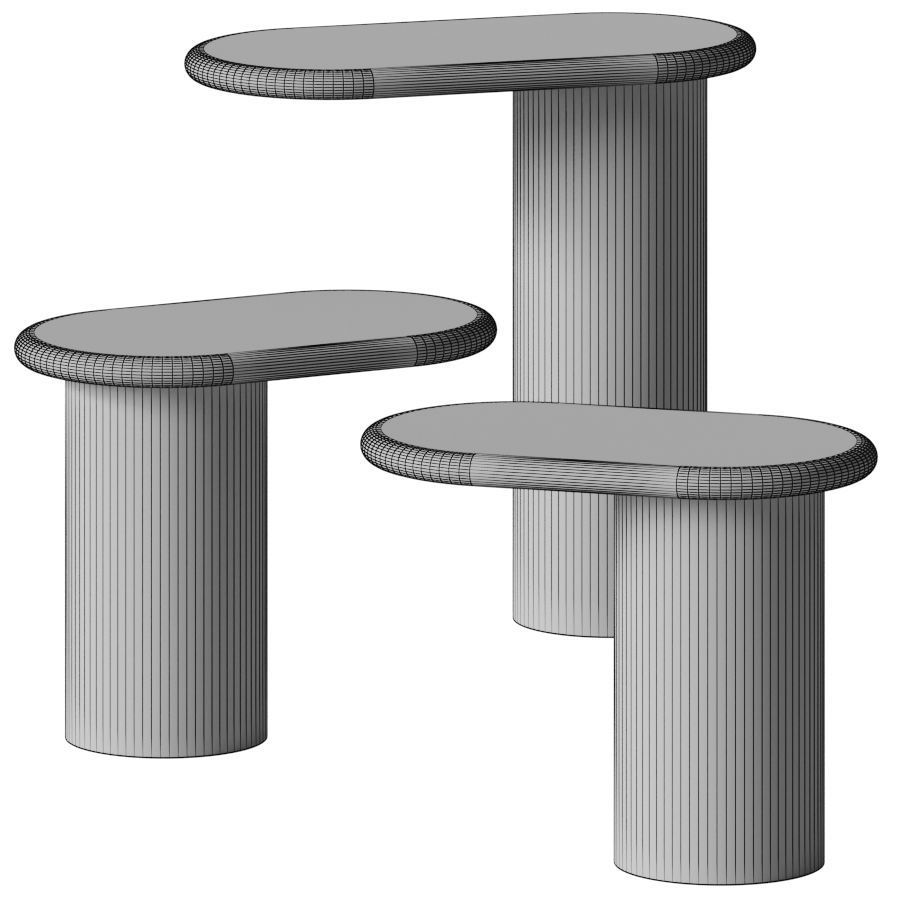 CANTILEVER SIDE TABLE - Monologue London 3D model_1