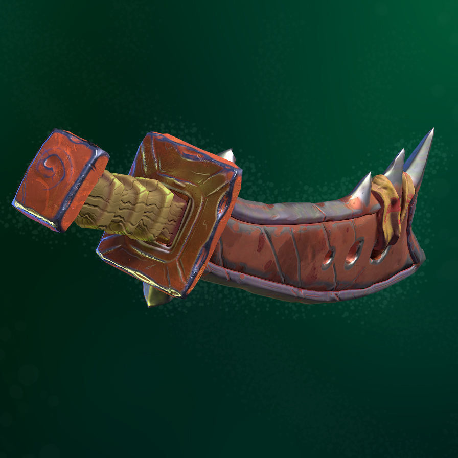 Stylized Lizard Sword PBR low-poly PBR-SPEC-GLOSS Low-poly 3D model_1