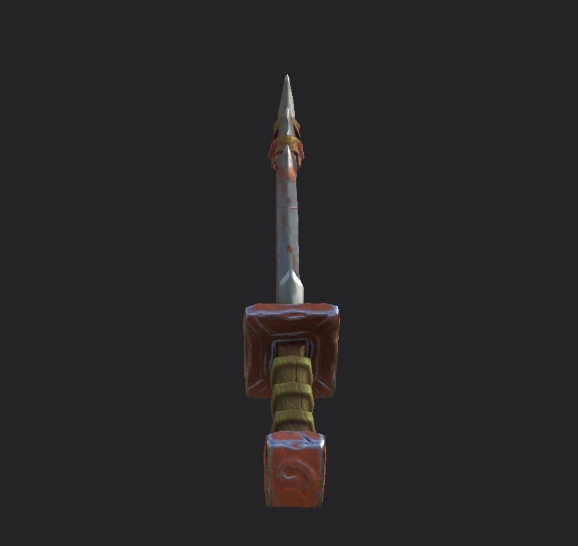 Stylized Lizard Sword PBR low-poly PBR-SPEC-GLOSS Low-poly 3D model_3