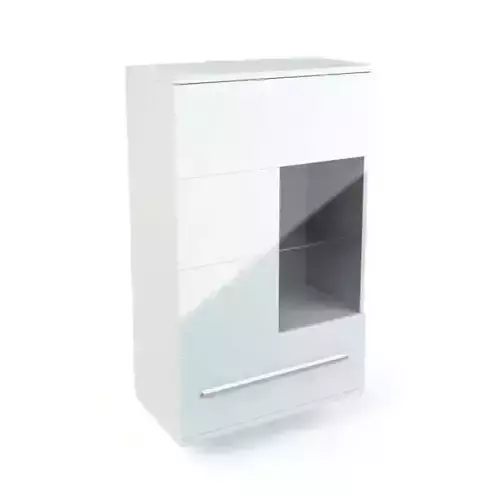 Modern White Storage Cabinet 3D model