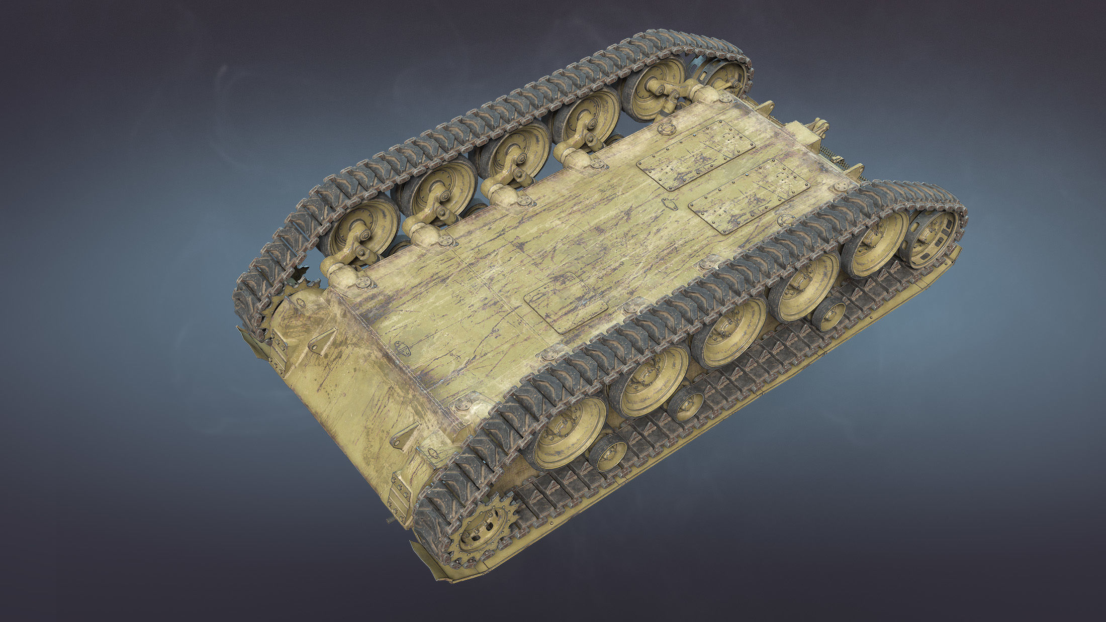 M24 Chaffee Low-poly 3D model_11