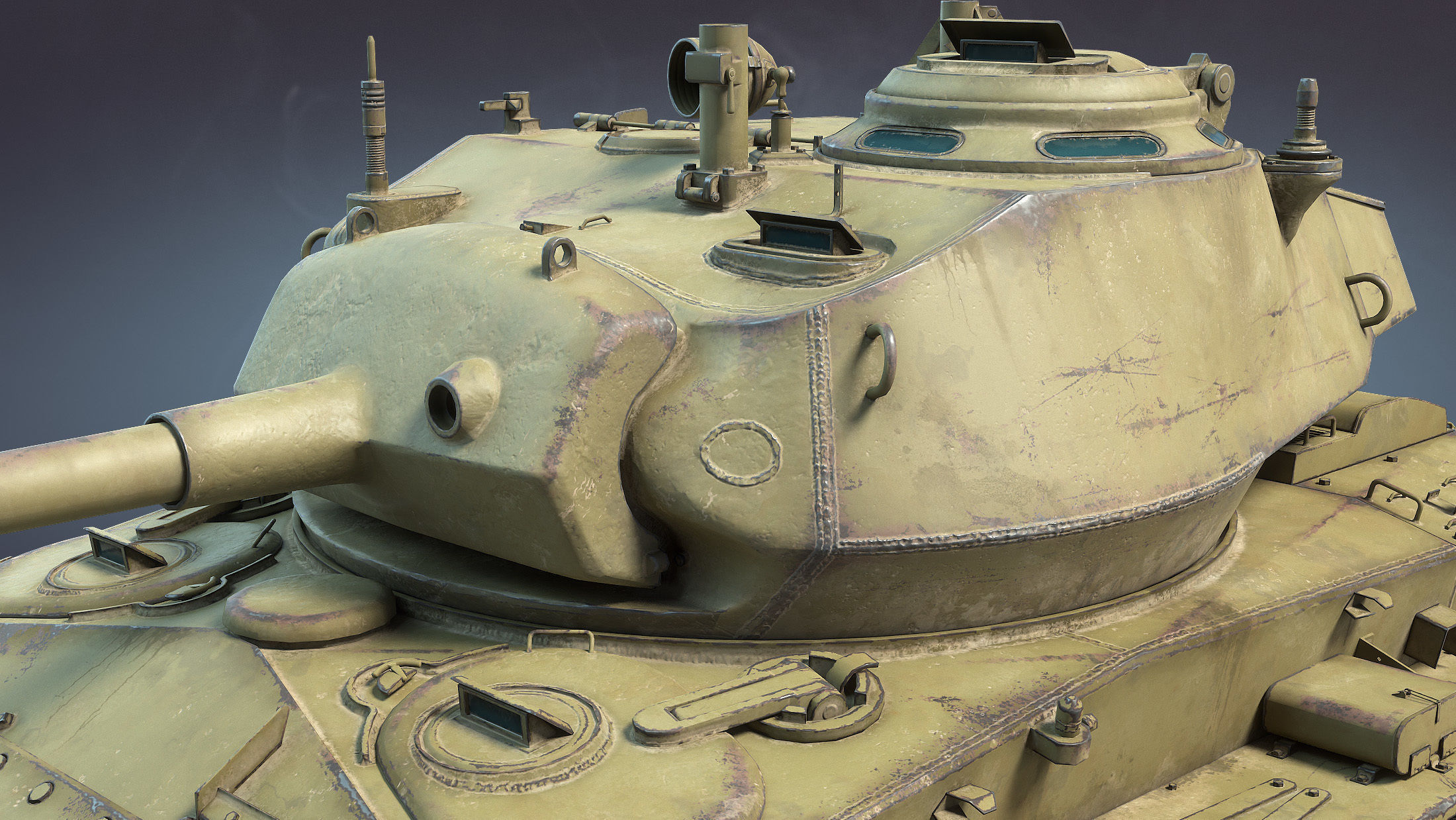 M24 Chaffee Low-poly 3D model_12