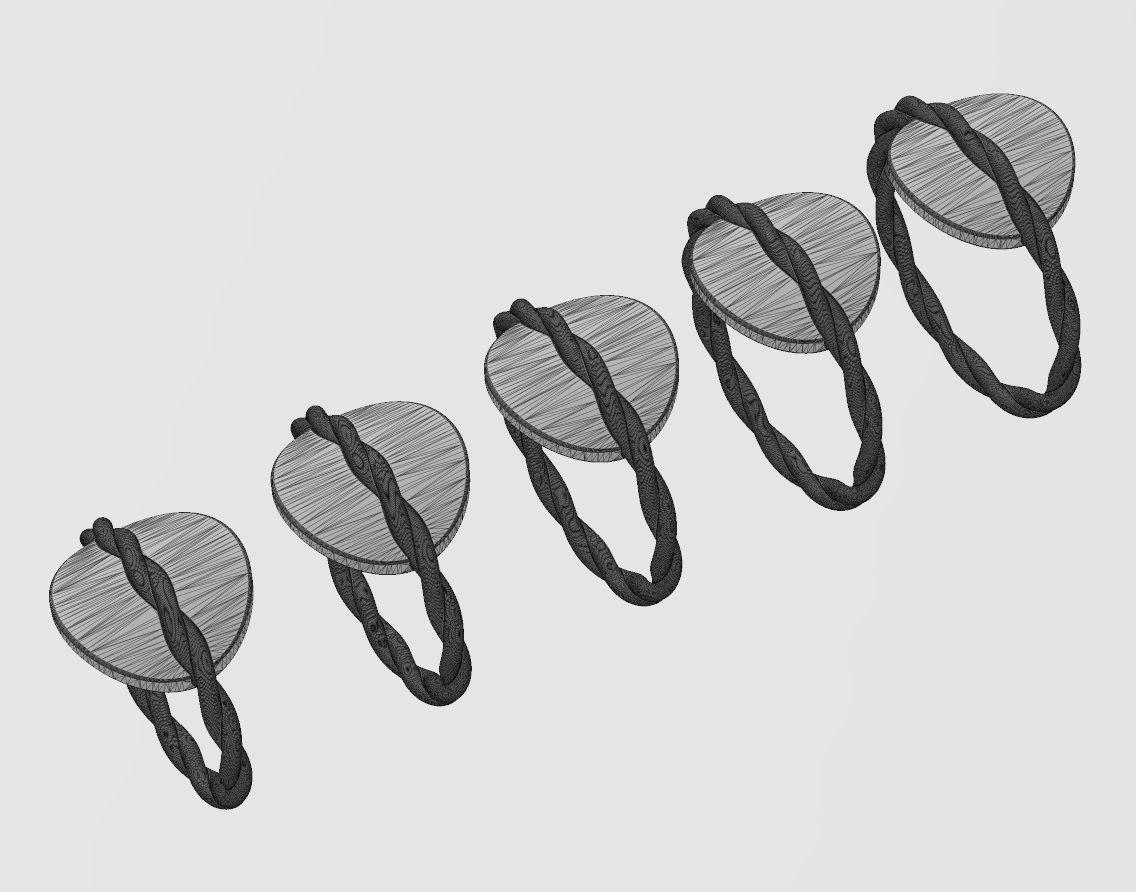 Braided rope coin ring US sizes 5to9 3D print model_11
