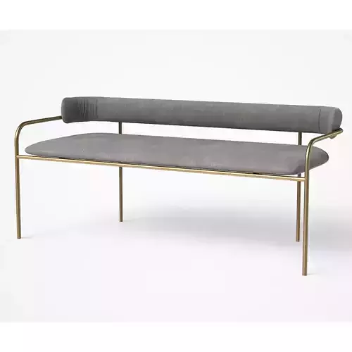Lenox Dining Bench brass finish
