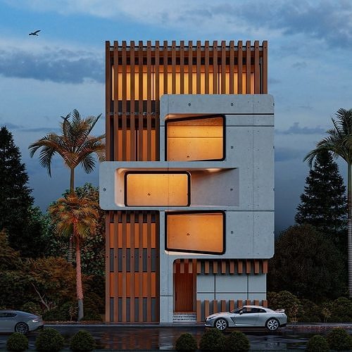 Modern Building N26  3D model