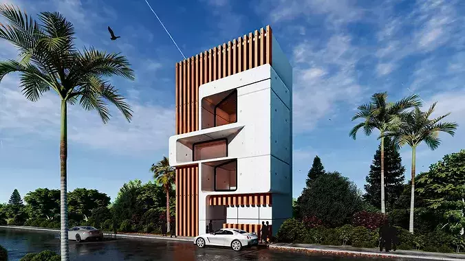 Modern Building N26  3D model 2