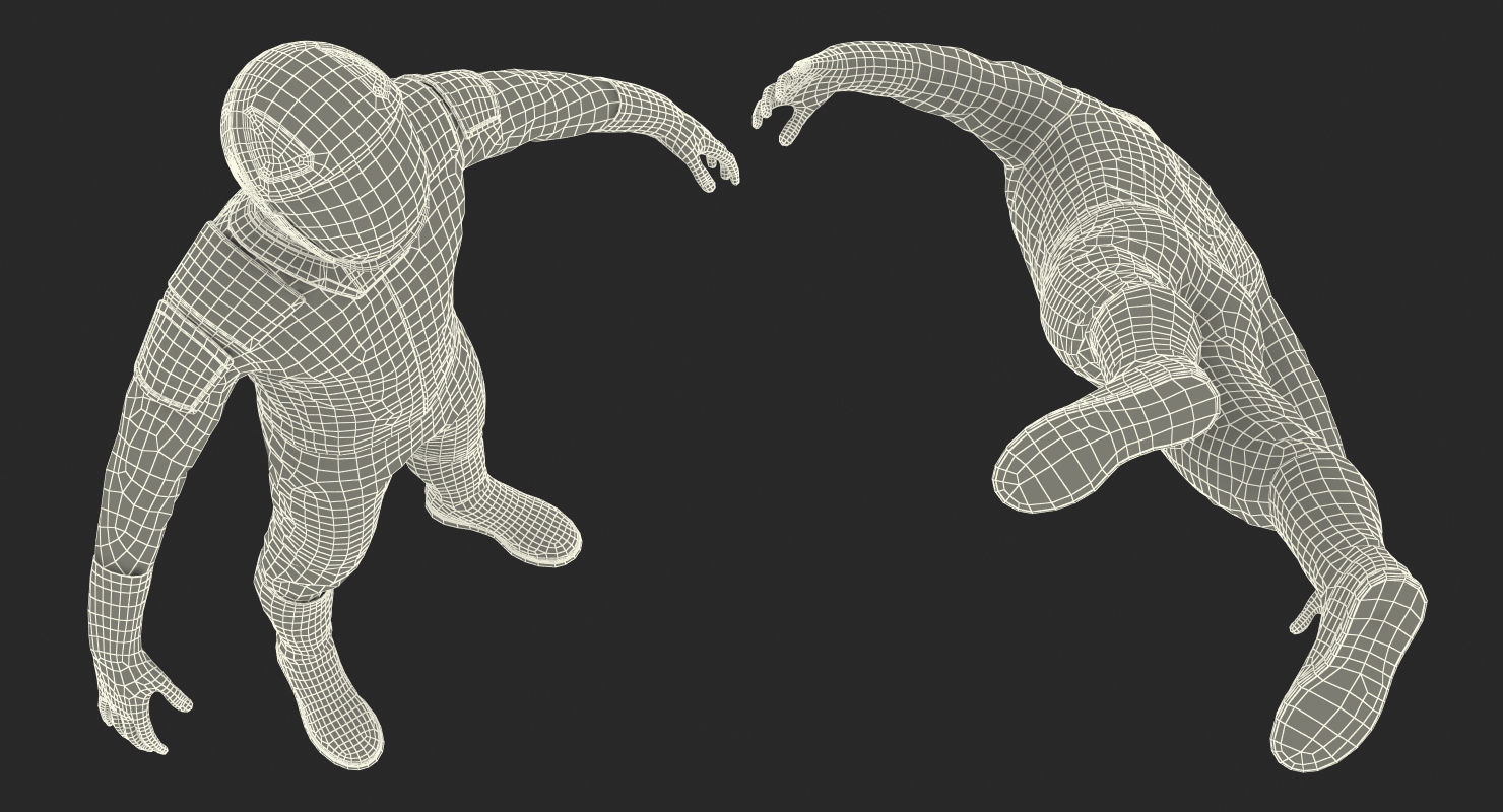 Sci-Fi Space Suit Black Rigged 3D model_30