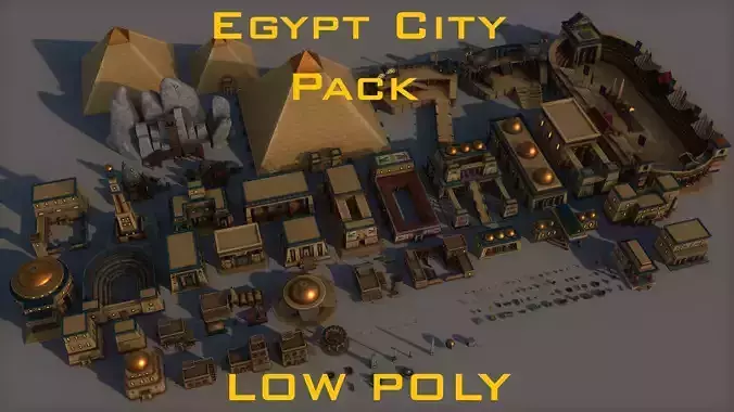 Ancient Egypt City Pack Low-poly 3D model