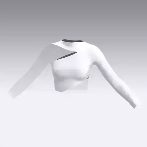 BLOUSE WHITE PANELED SHOULDER AND BELT BLOUSE 