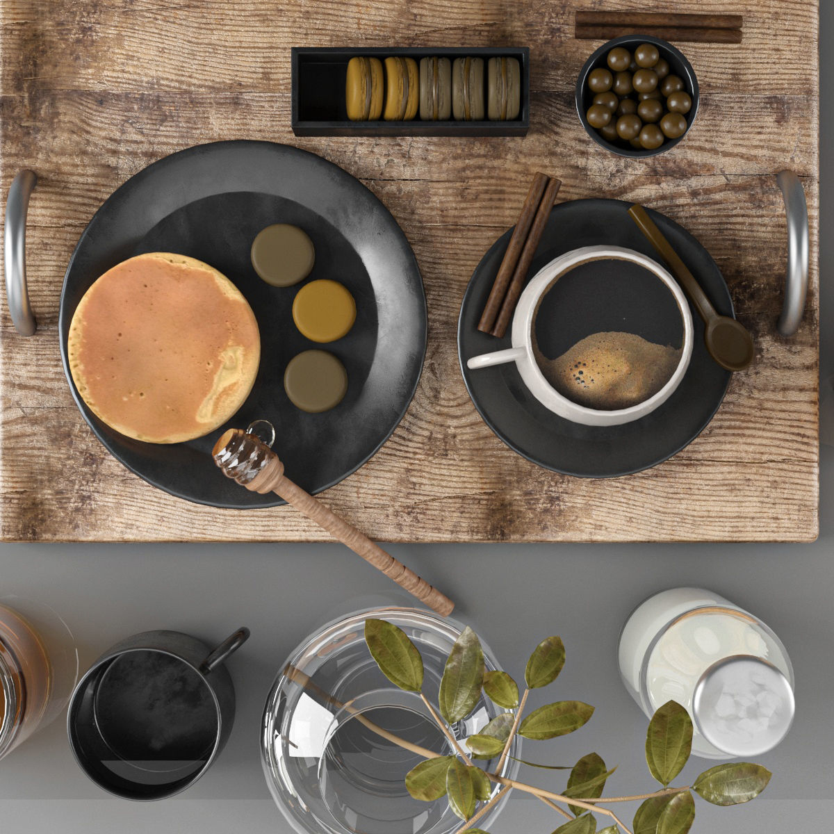 Coffee table set  3D model_3