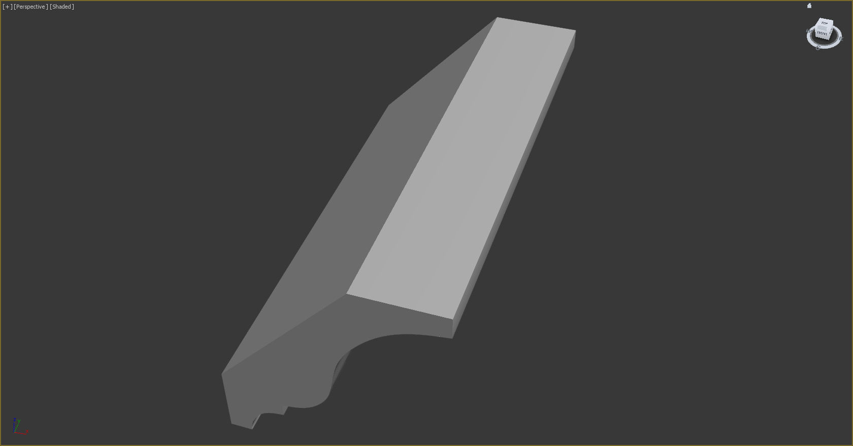 Cornice Moulding Low-poly 3D model_1