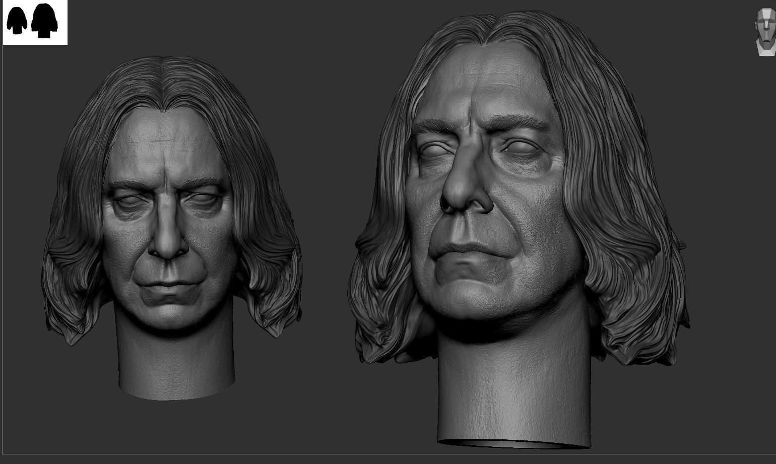 Severus Snape Head 3D print model_6