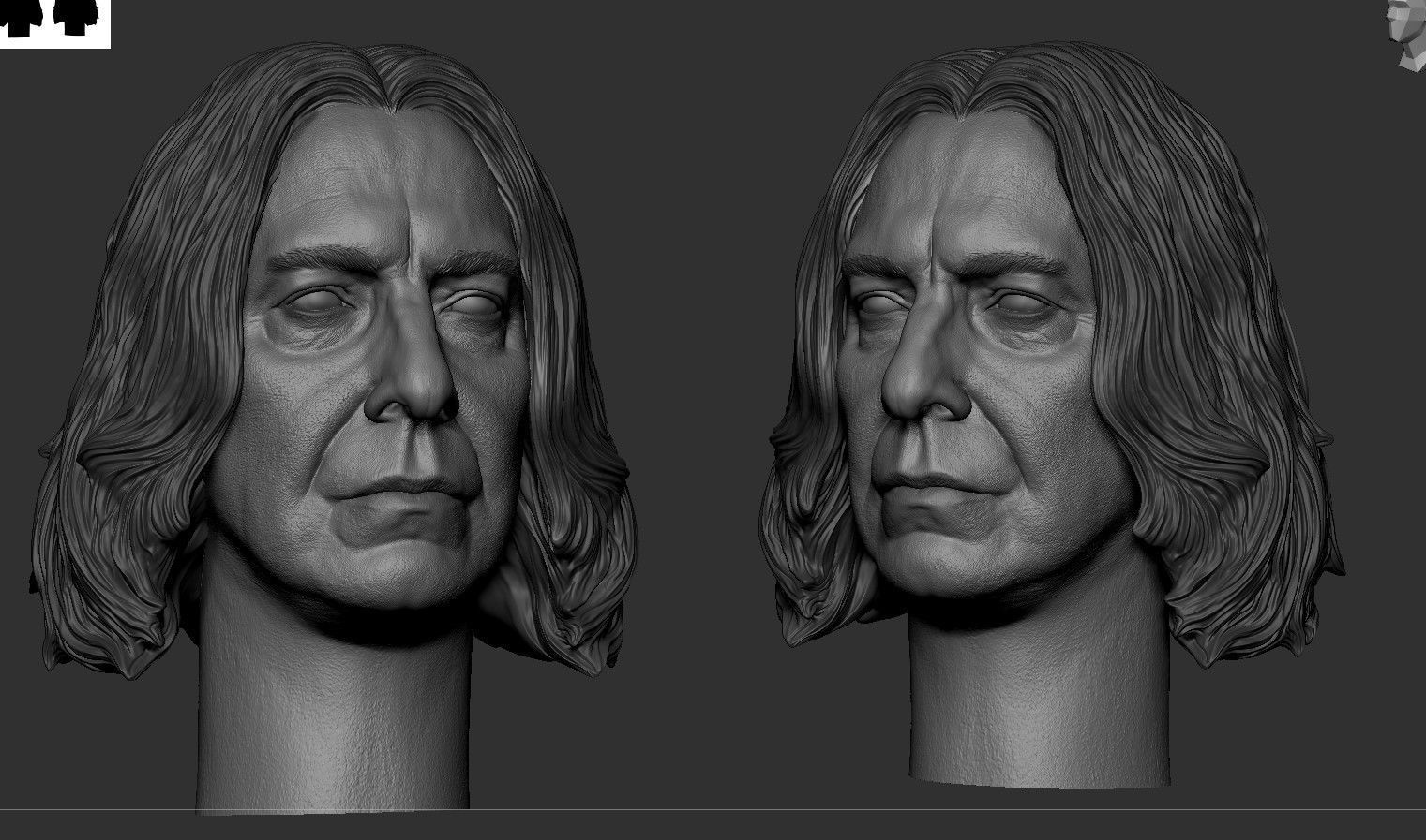 Severus Snape Head 3D print model_3