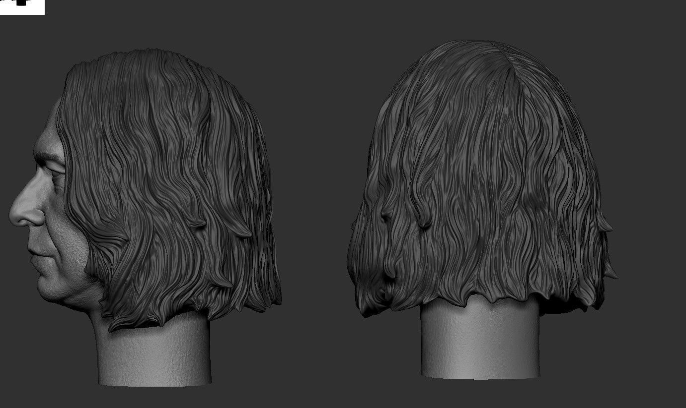 Severus Snape Head 3D print model_4