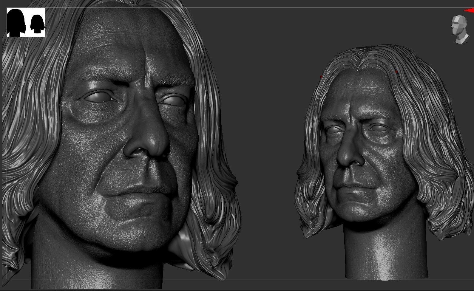 Severus Snape Head 3D print model_7