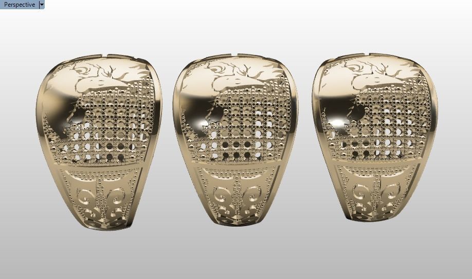 eagle ring 3D print model_17