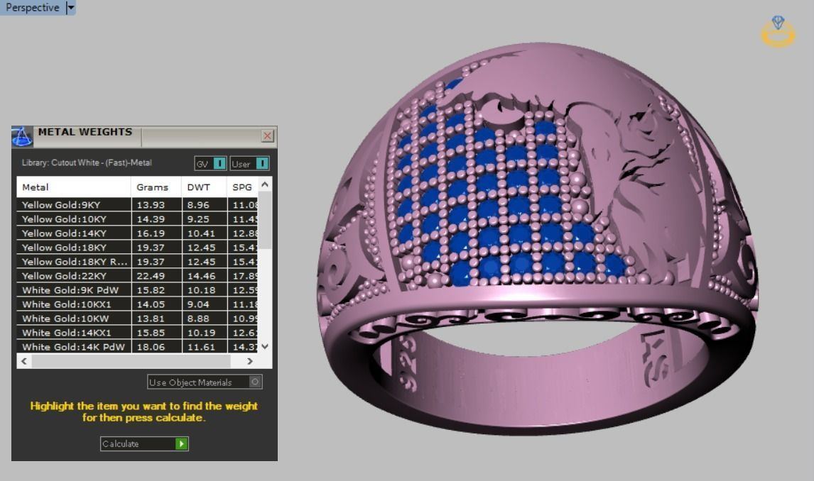 eagle ring 3D print model_29