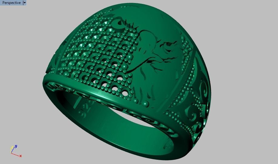 eagle ring 3D print model_19