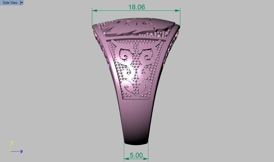 eagle ring 3D print model_24