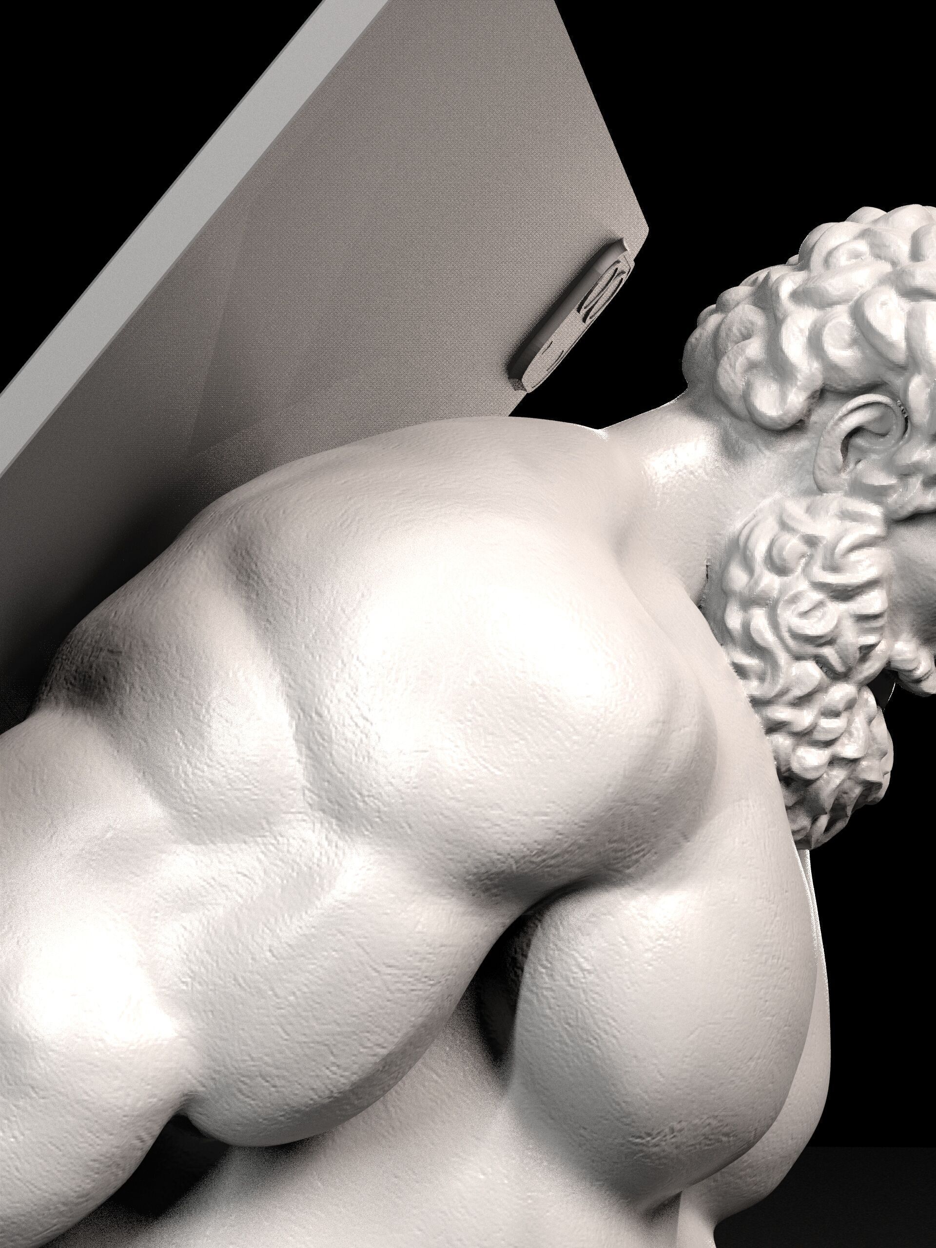 Hercules Tablet Stand 3D print model_2