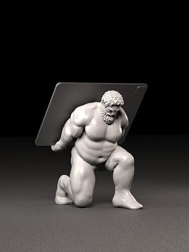 Hercules Tablet Stand 3D print model