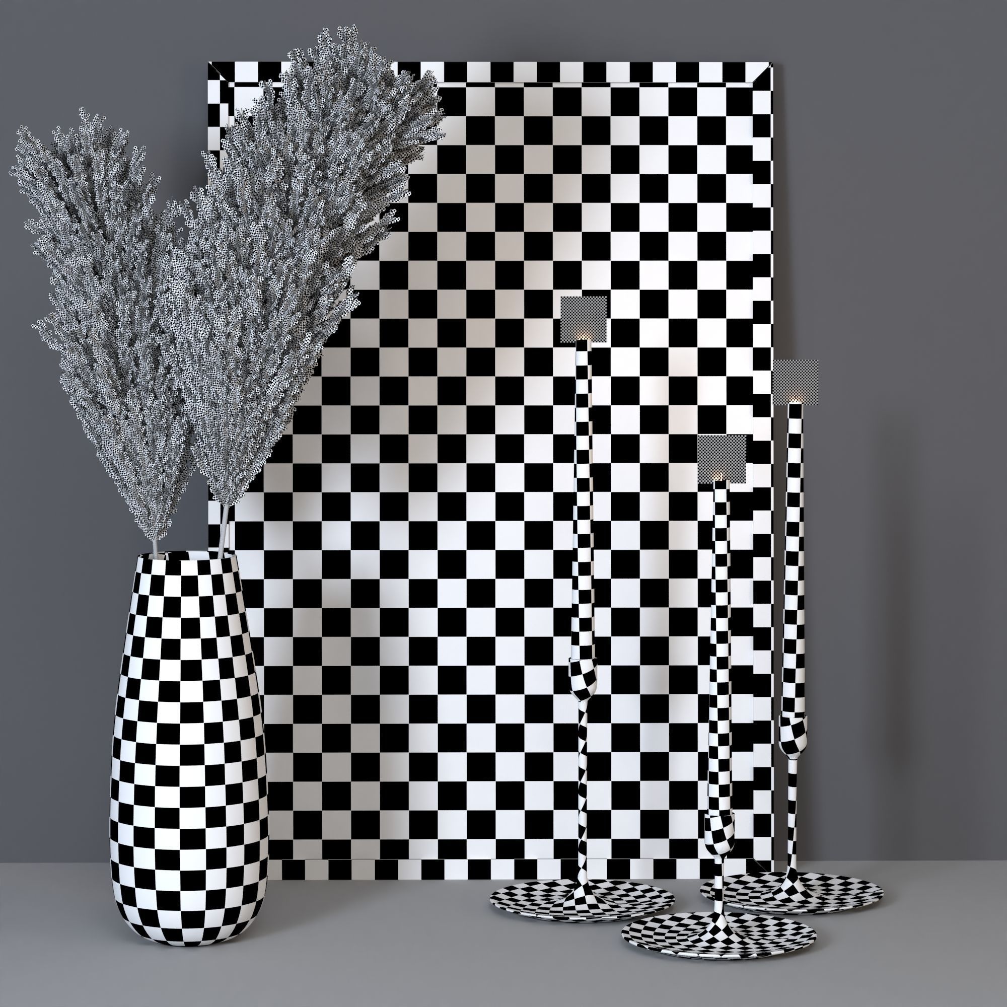 Decorative set 02 3D model_2