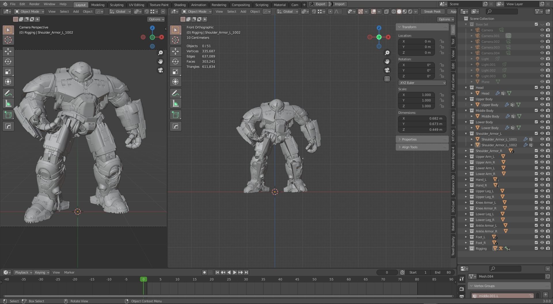 HulkBuster avengers iron man suit 3D model_4
