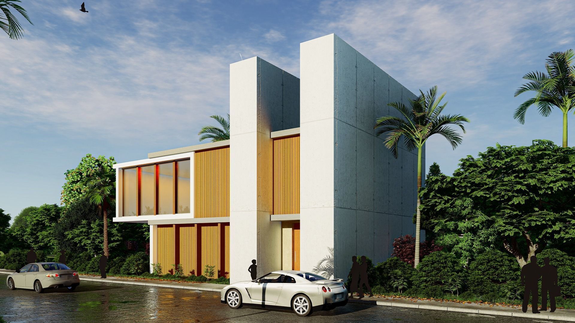 Modern Building N27 3D model_3