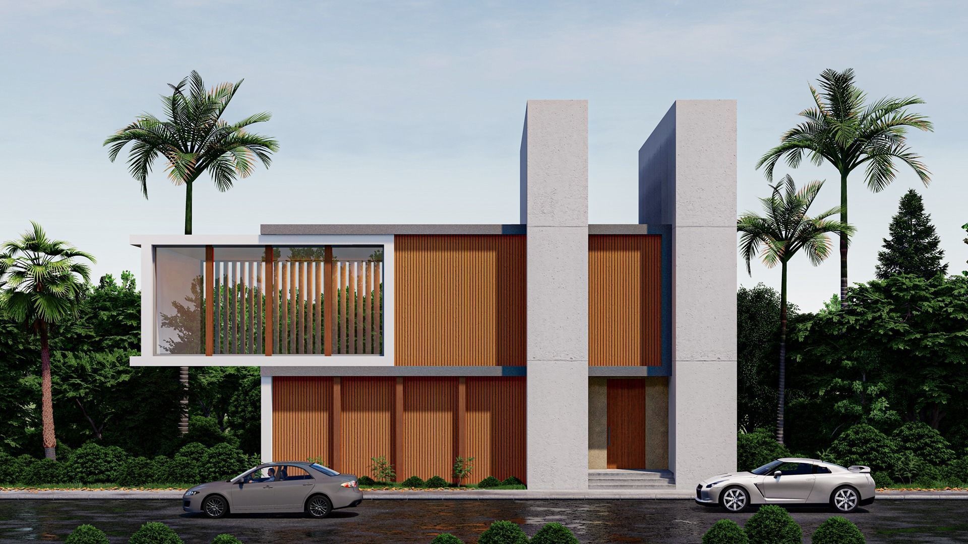 Modern Building N27 3D model_2