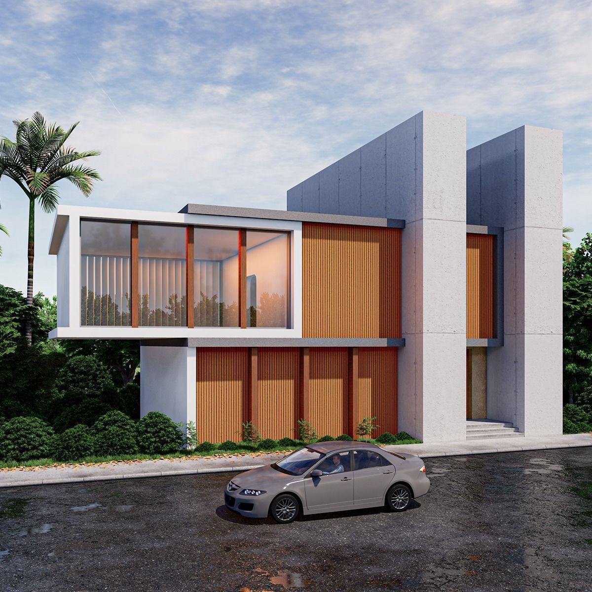 Modern Building N27 3D model_1