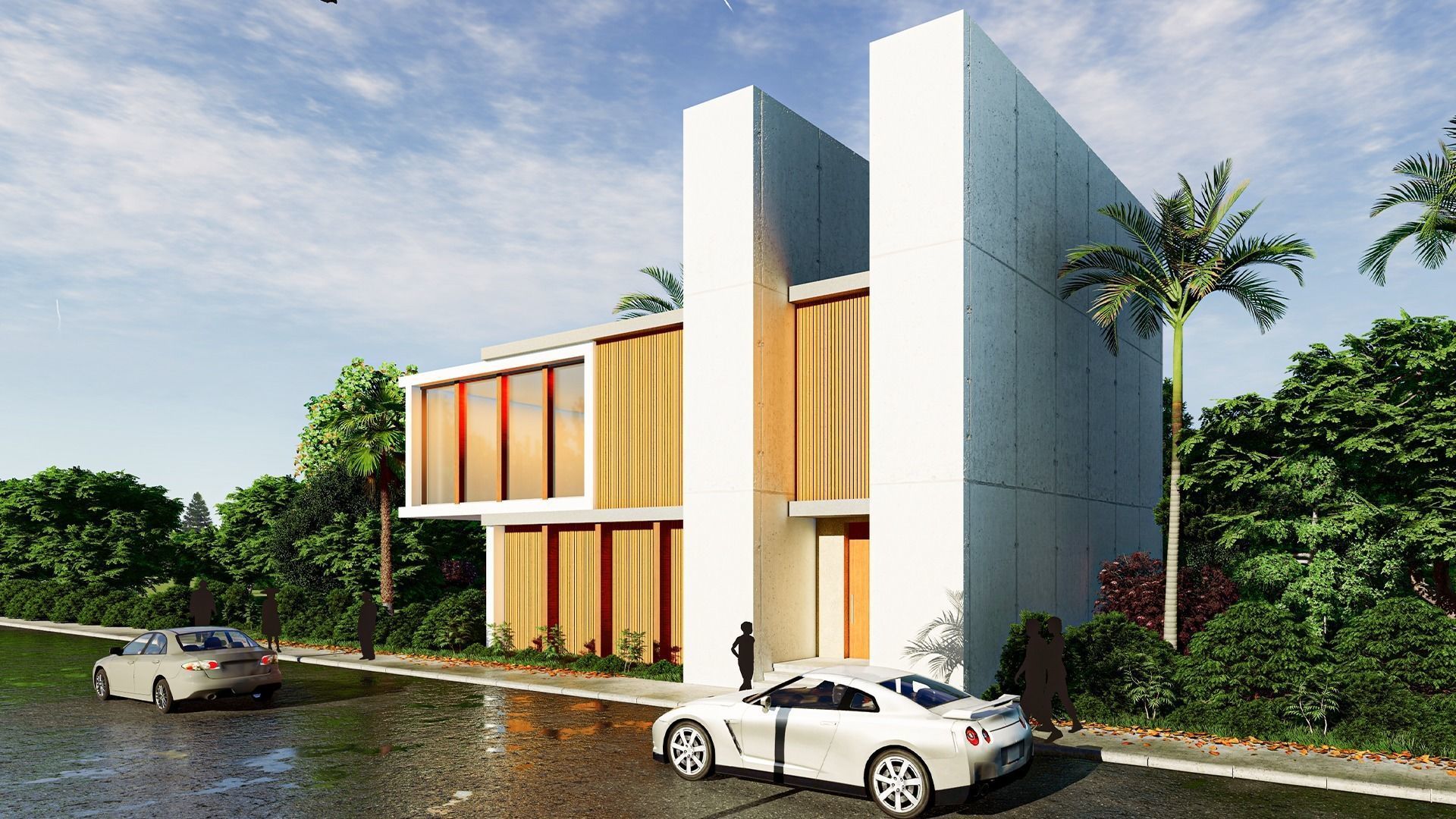 Modern Building N27 3D model_6