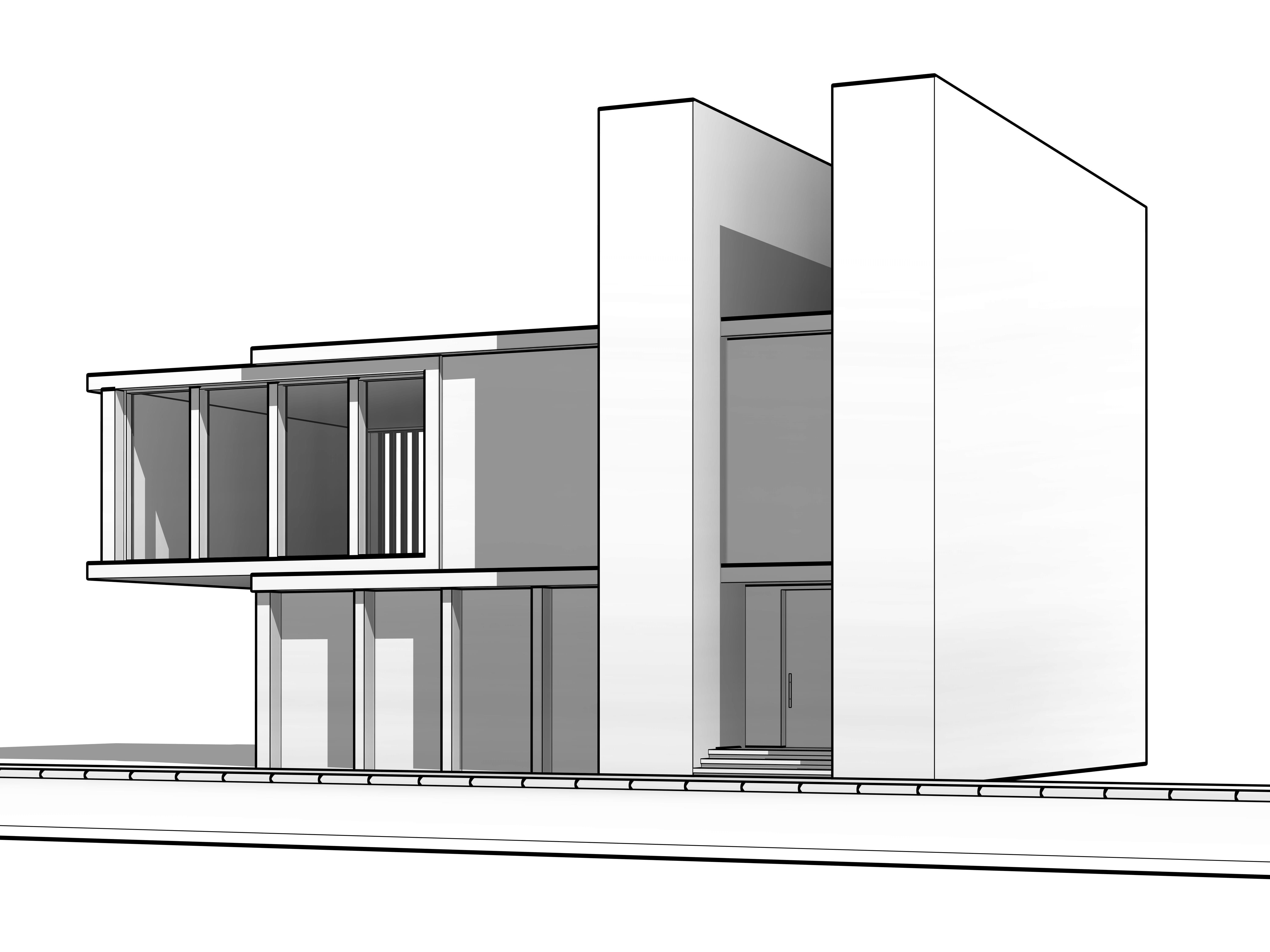 Modern Building N27 3D model_10