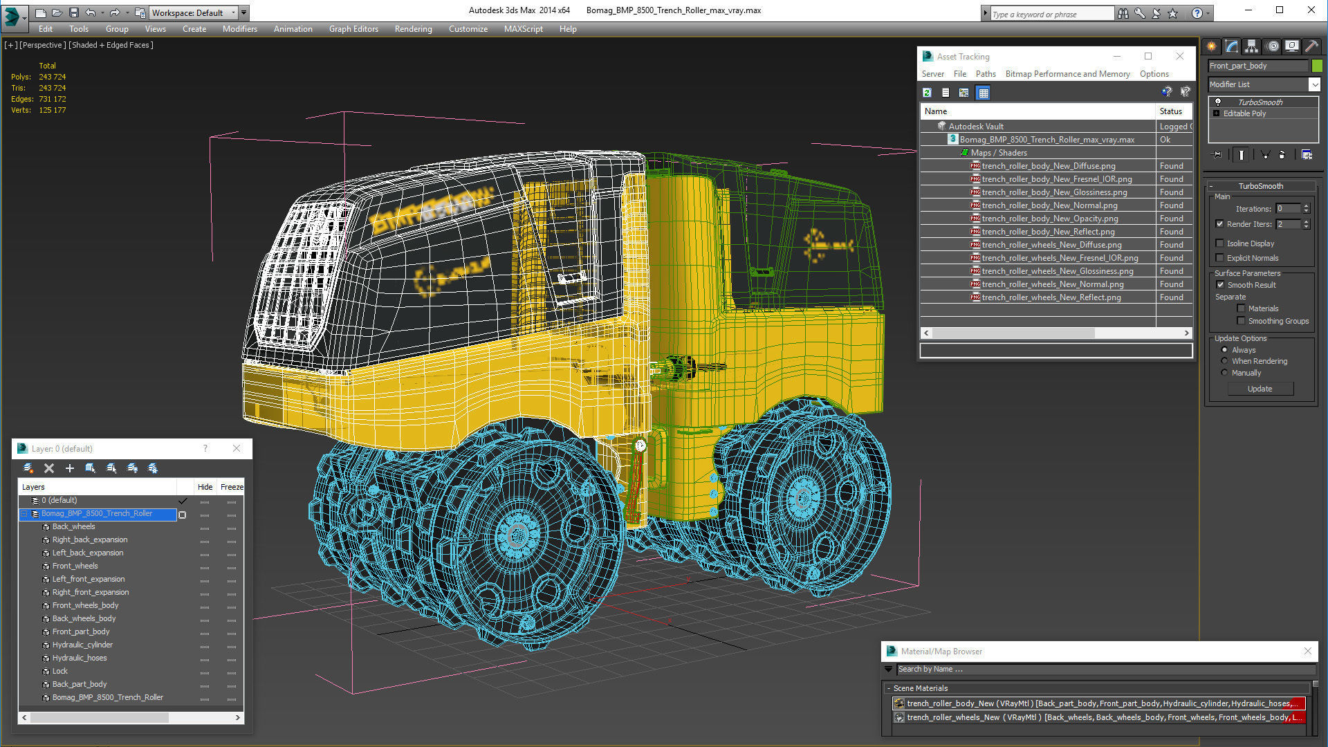 Bomag BMP 8500 Trench Roller 3D model_21