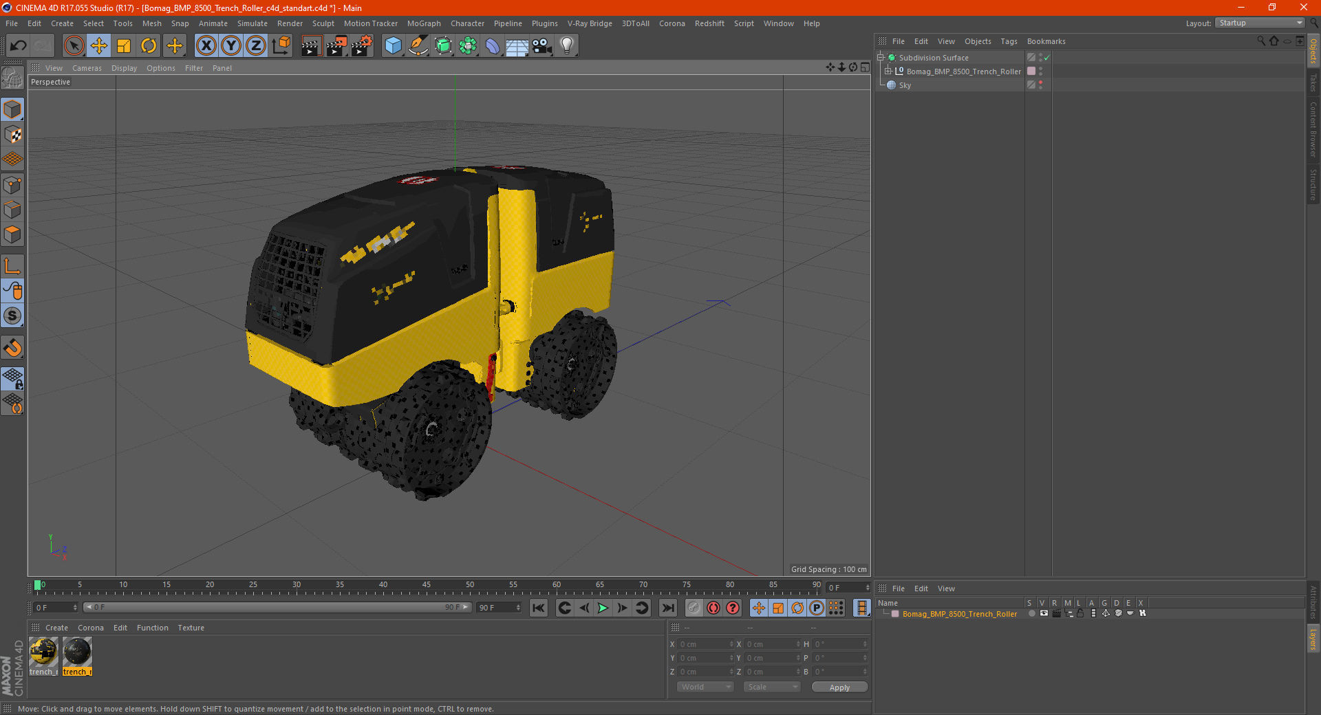 Bomag BMP 8500 Trench Roller 3D model_34