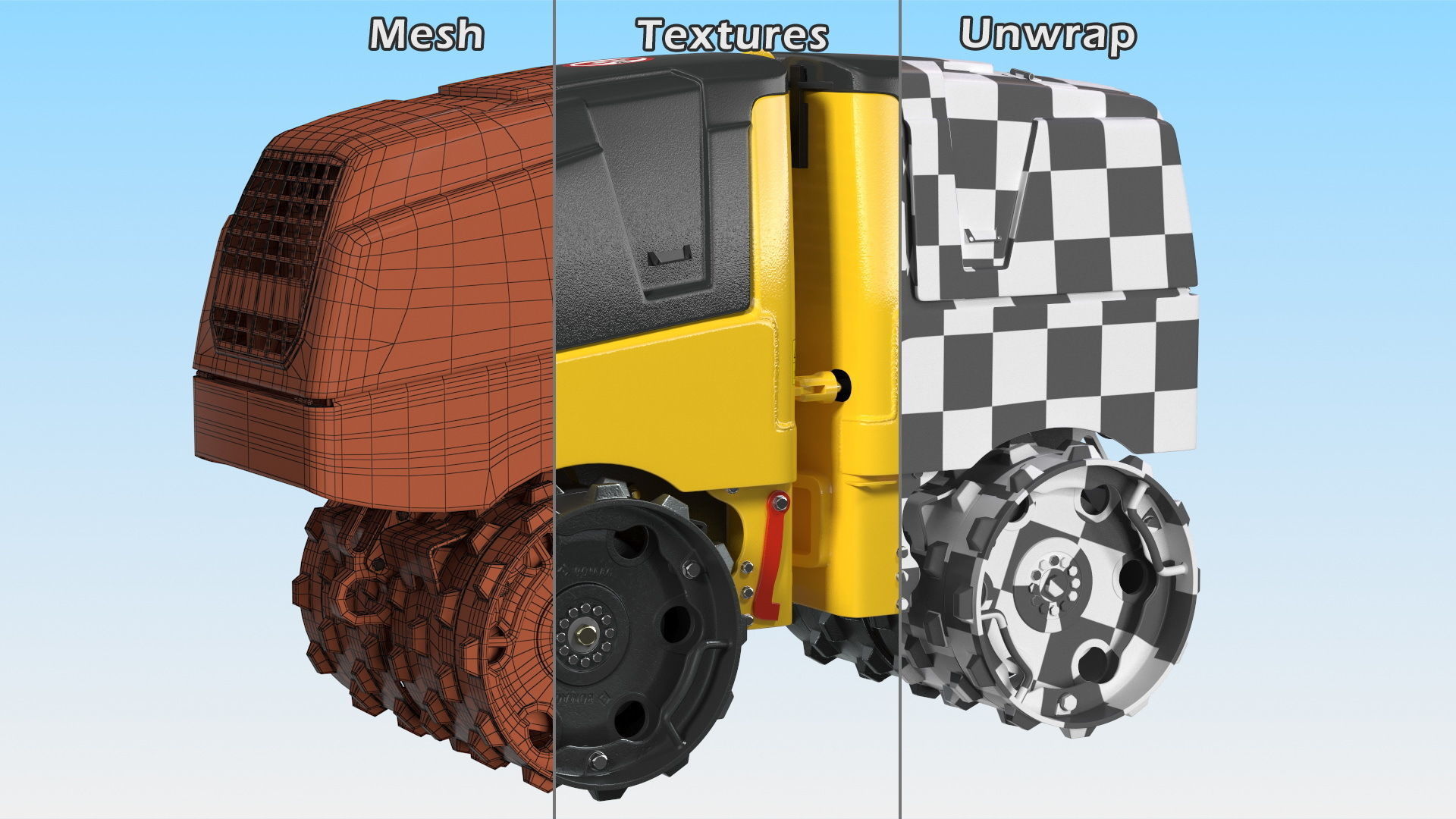 Bomag BMP 8500 Trench Roller 3D model_16