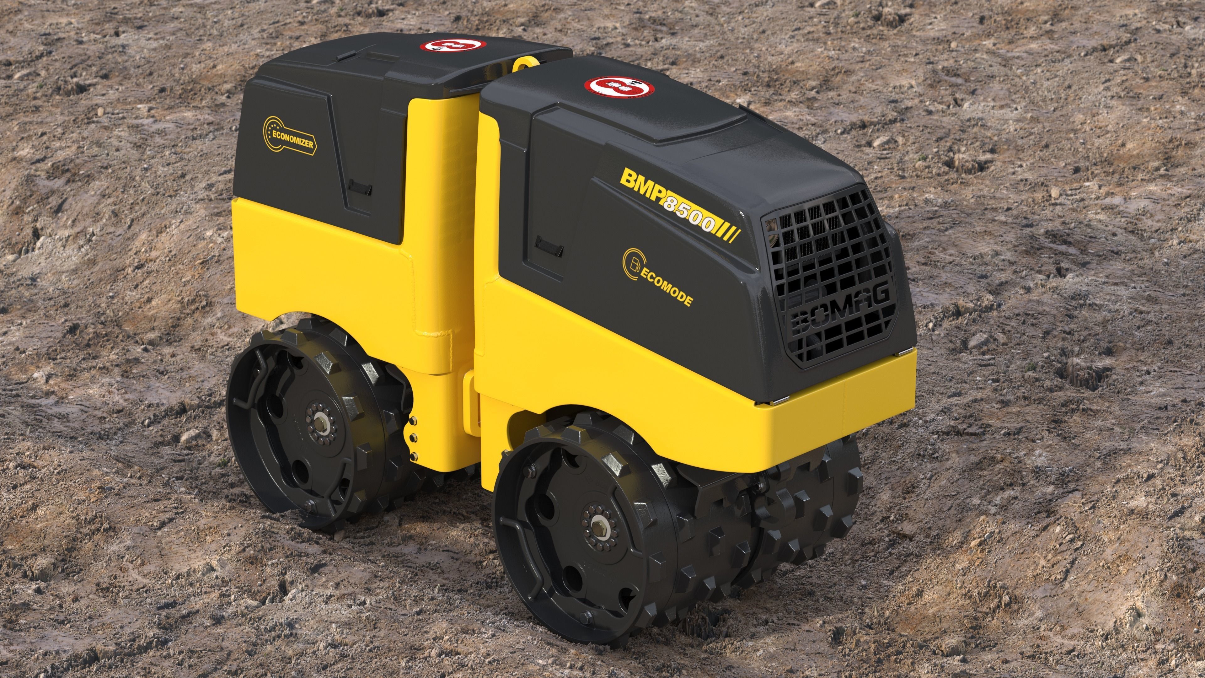 Bomag BMP 8500 Trench Roller 3D model_28