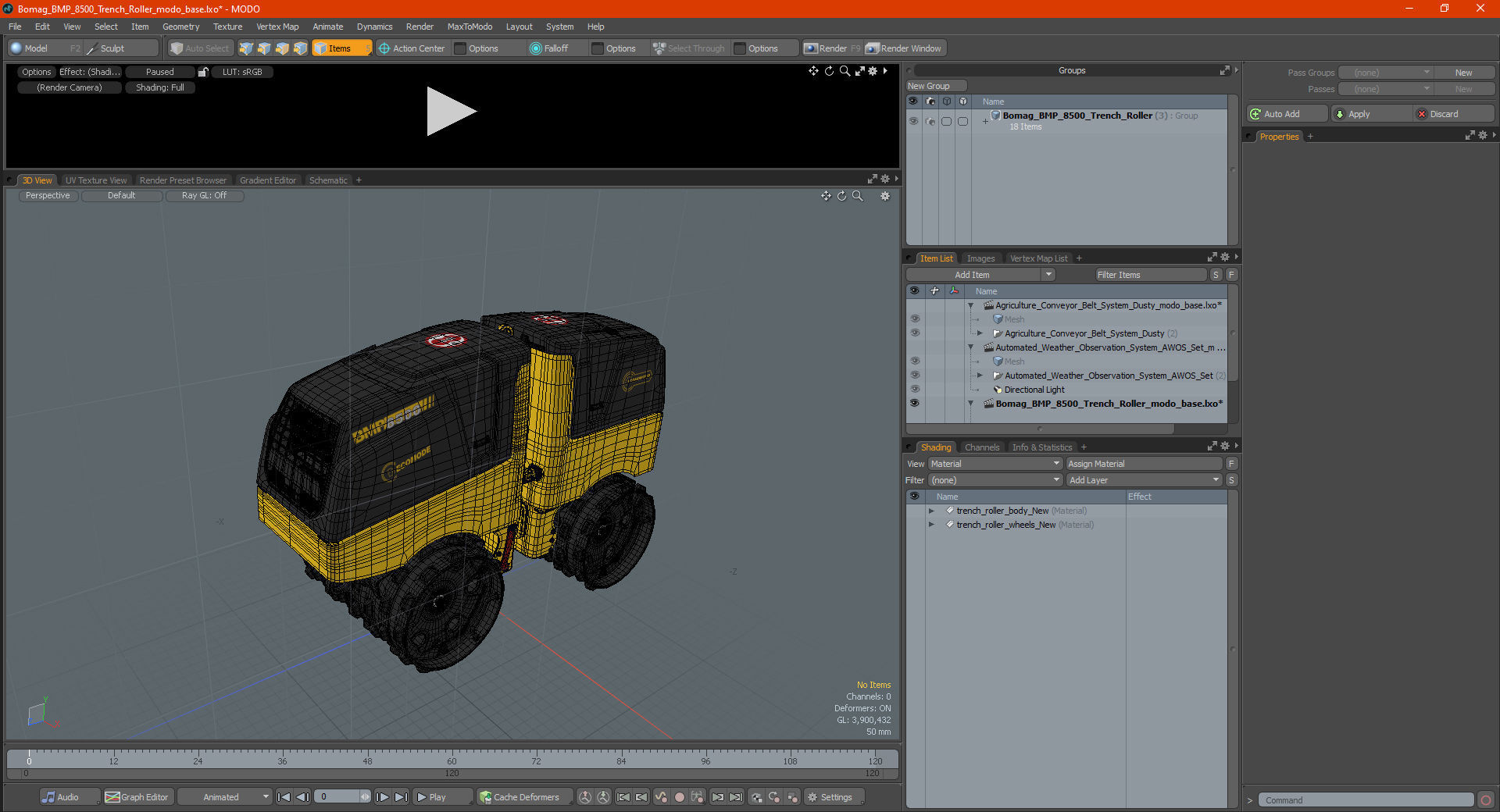 Bomag BMP 8500 Trench Roller 3D model_37