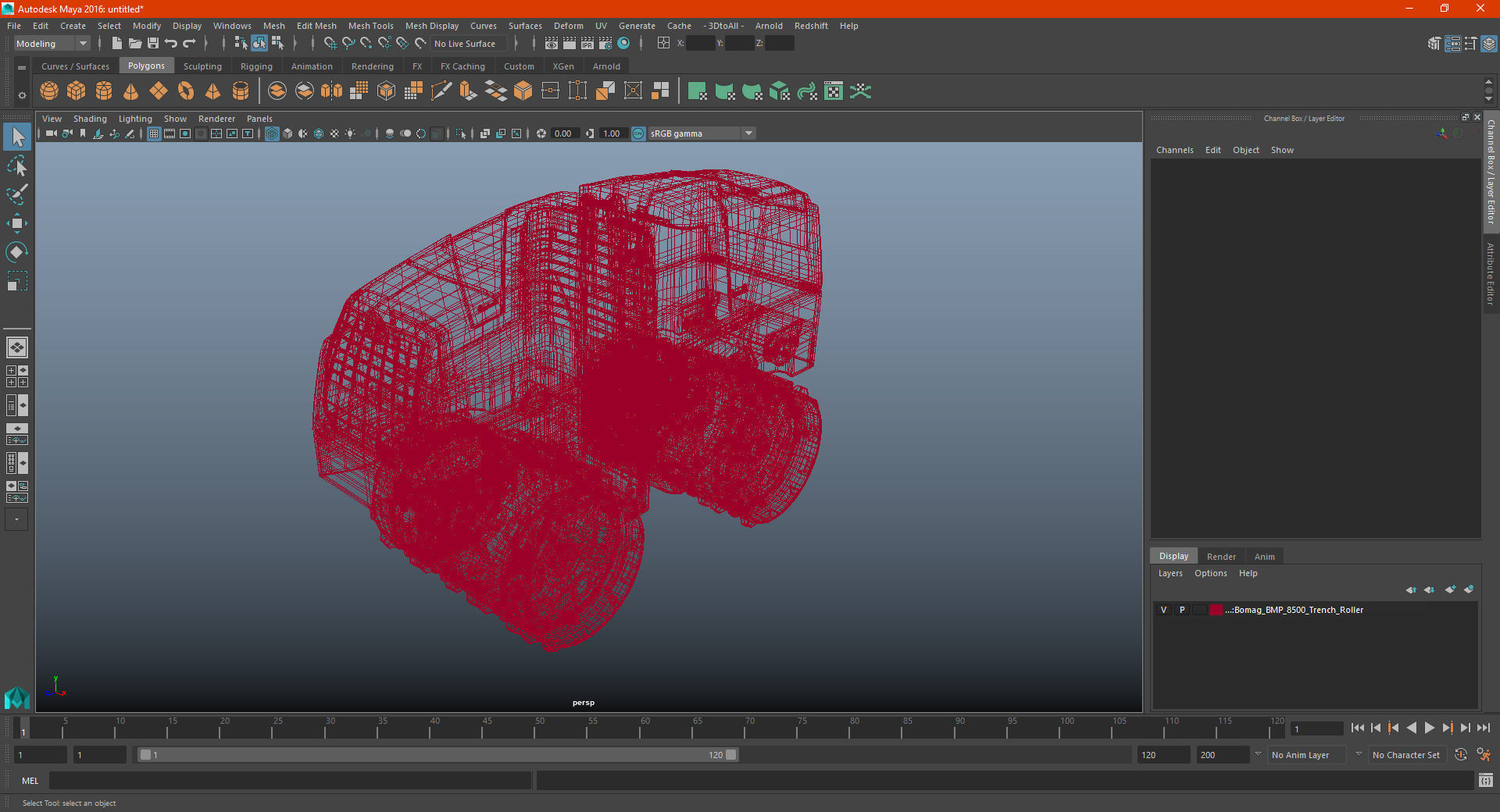 Bomag BMP 8500 Trench Roller 3D model_35