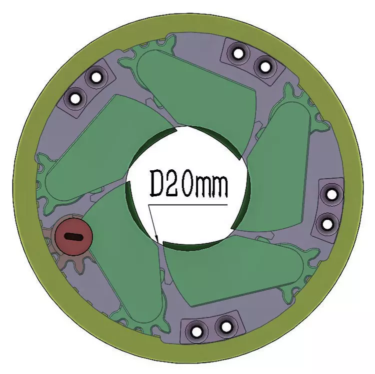 3DP5BLROD20A 3D printable Mechanical Iris shutter diy 3D print model_0
