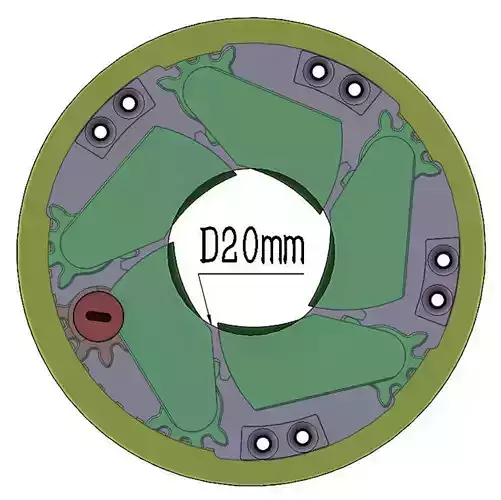 3DP5BLROD20A 3D printable Mechanical Iris shutter diy 3D print model