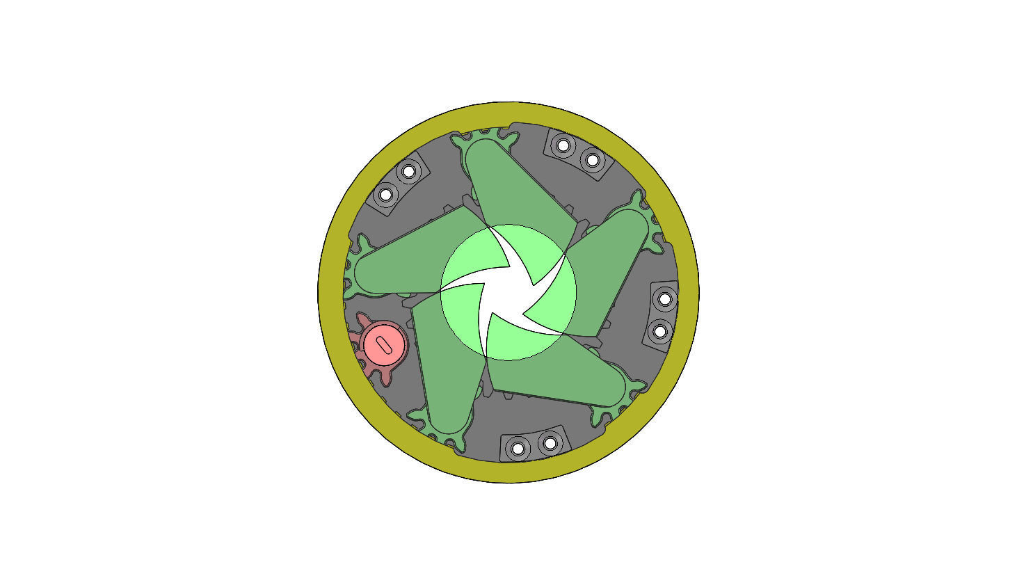 3DP5BLROD20A 3D printable Mechanical Iris shutter diy 3D print model_3