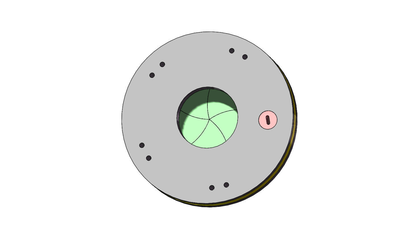 3DP5BLROD20A 3D printable Mechanical Iris shutter diy 3D print model_8