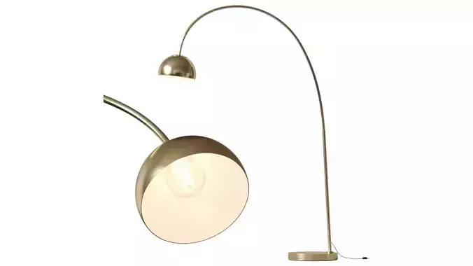Overarching Metal Shade Floor Lamp - West Elm 3D model