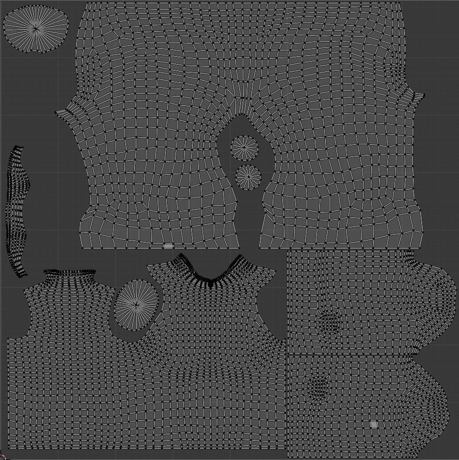 Knight Girl Modular Character Low-poly 3D model_33