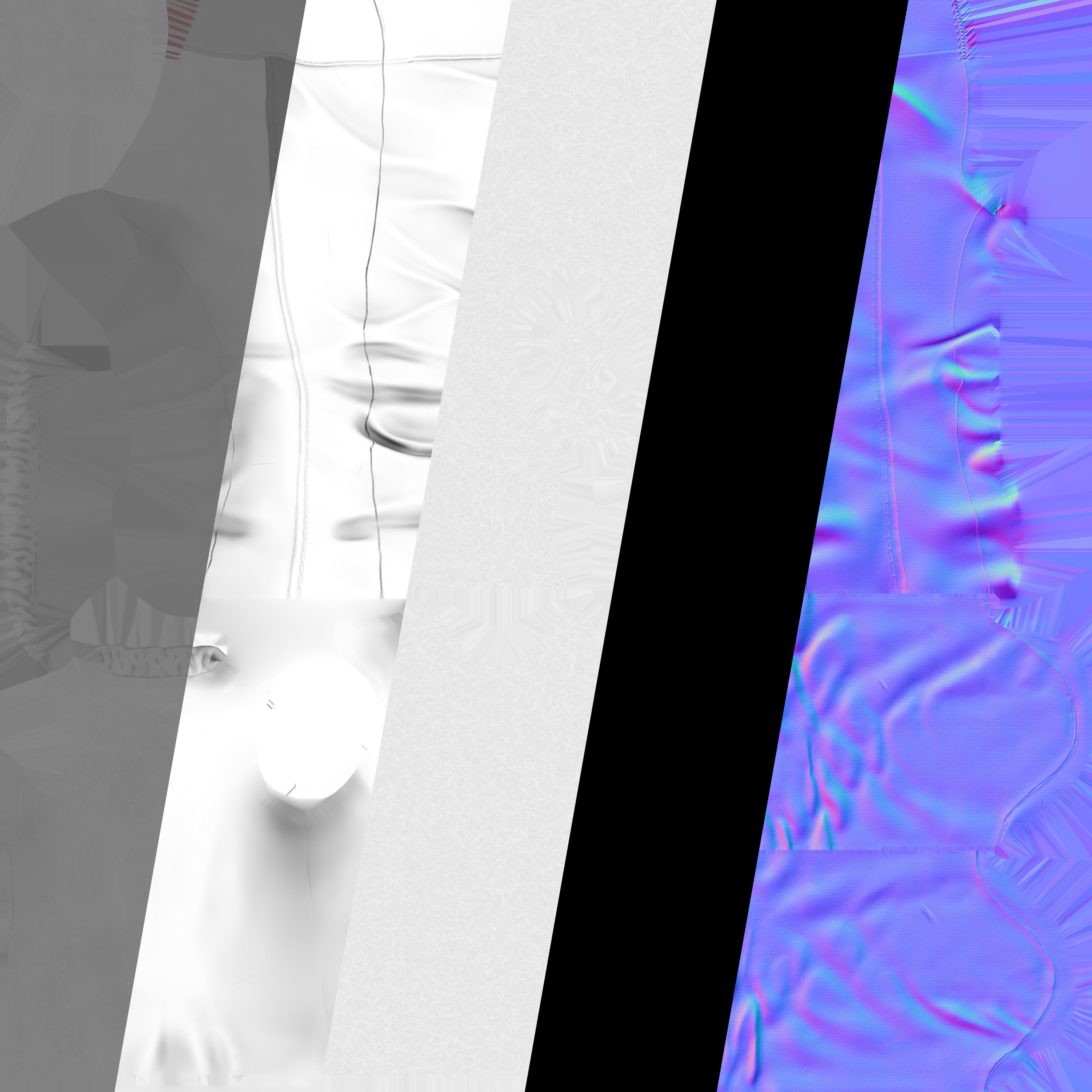 Knight Girl Modular Character Low-poly 3D model_34