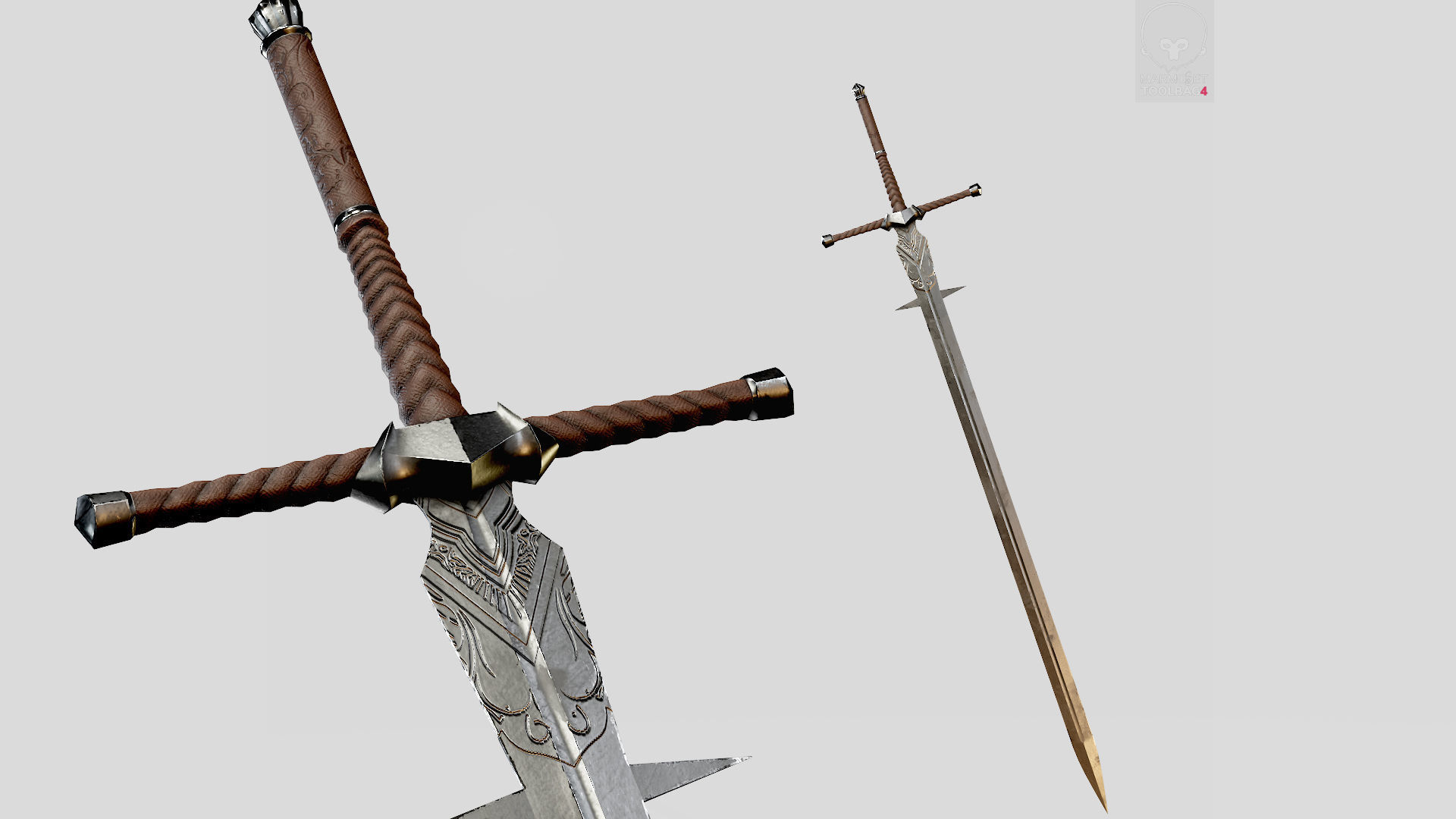 Knight Girl Modular Character Low-poly 3D model_13